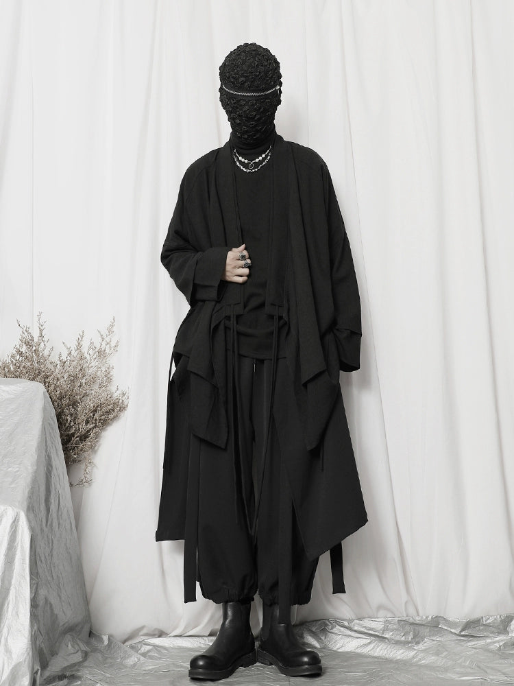 Oversized Black Kimono Cardigan