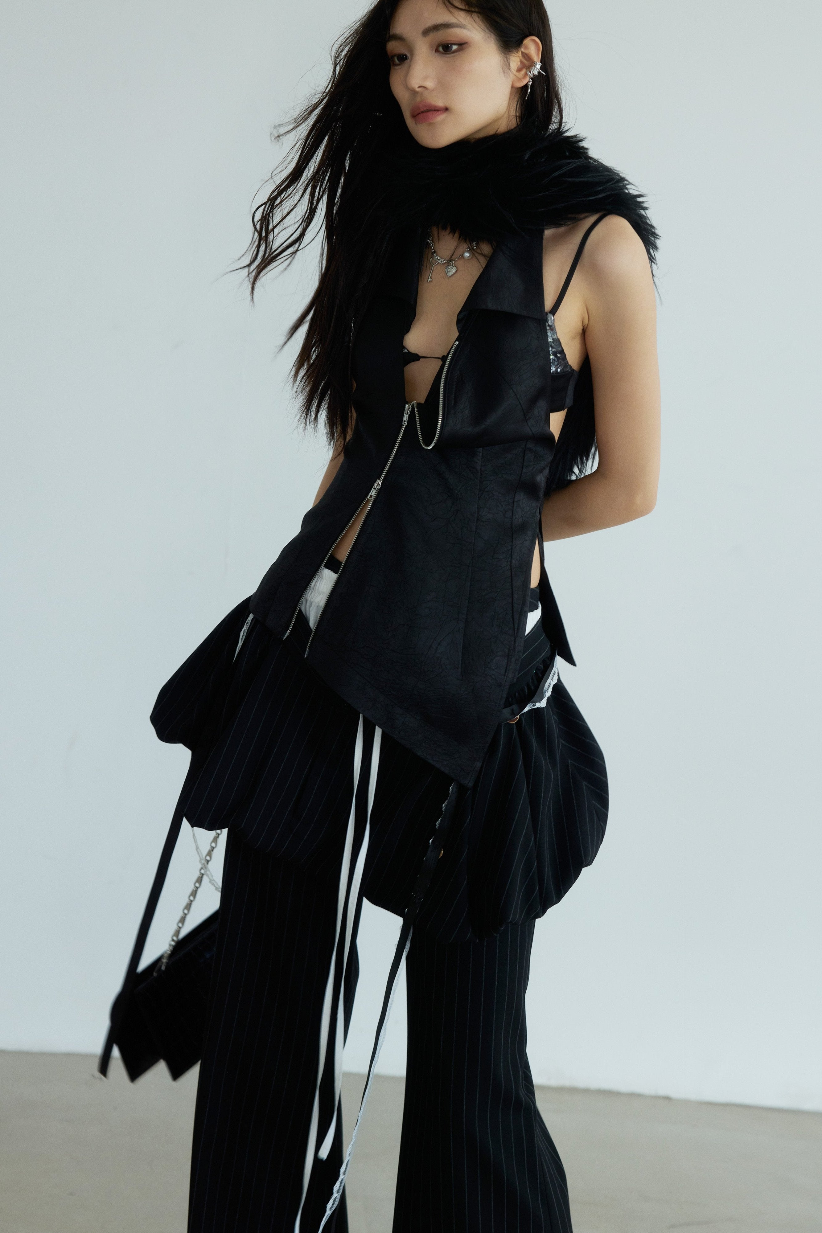 Asymmetric Zen Halter Vest