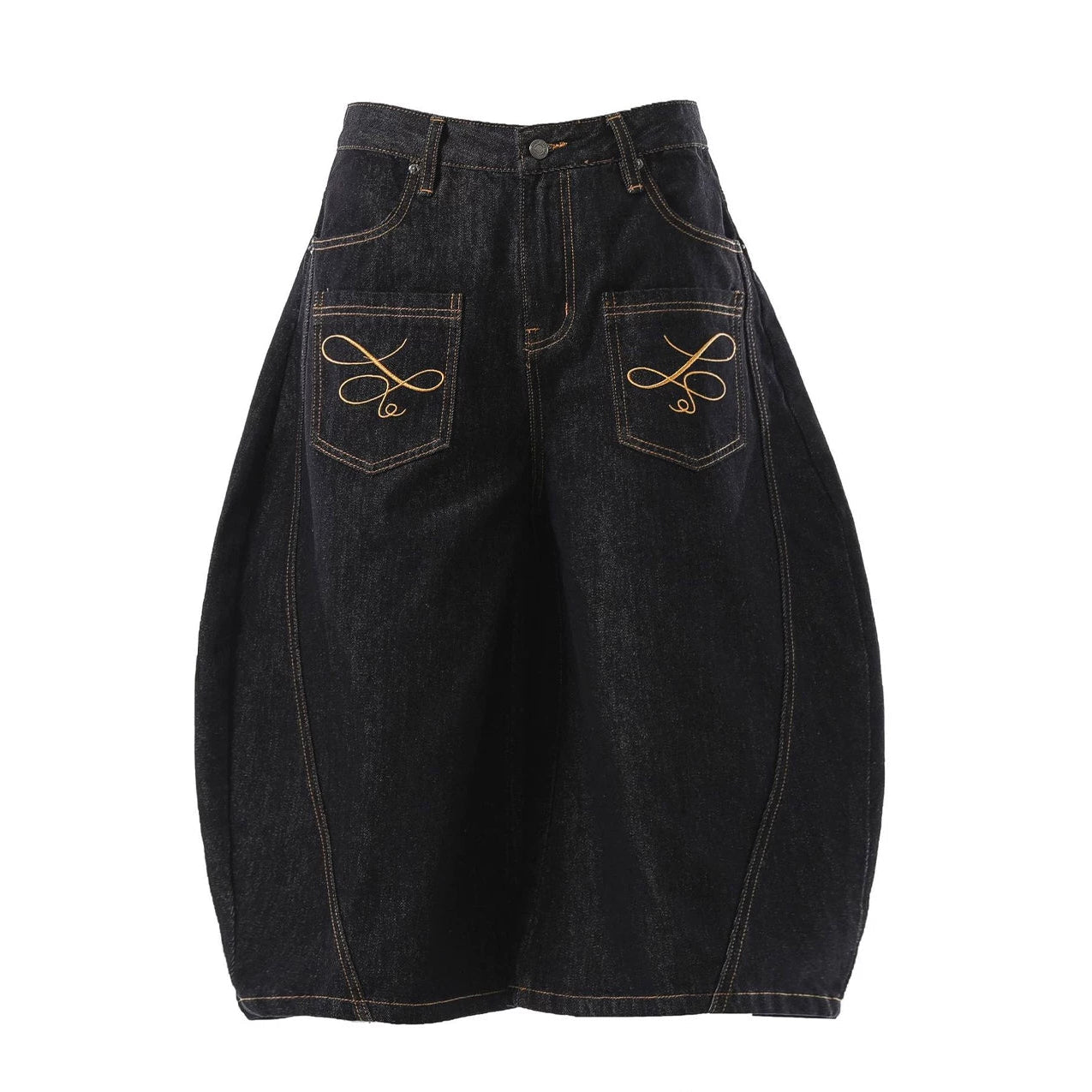 Nightline Embroidered Denim Culotte Shorts