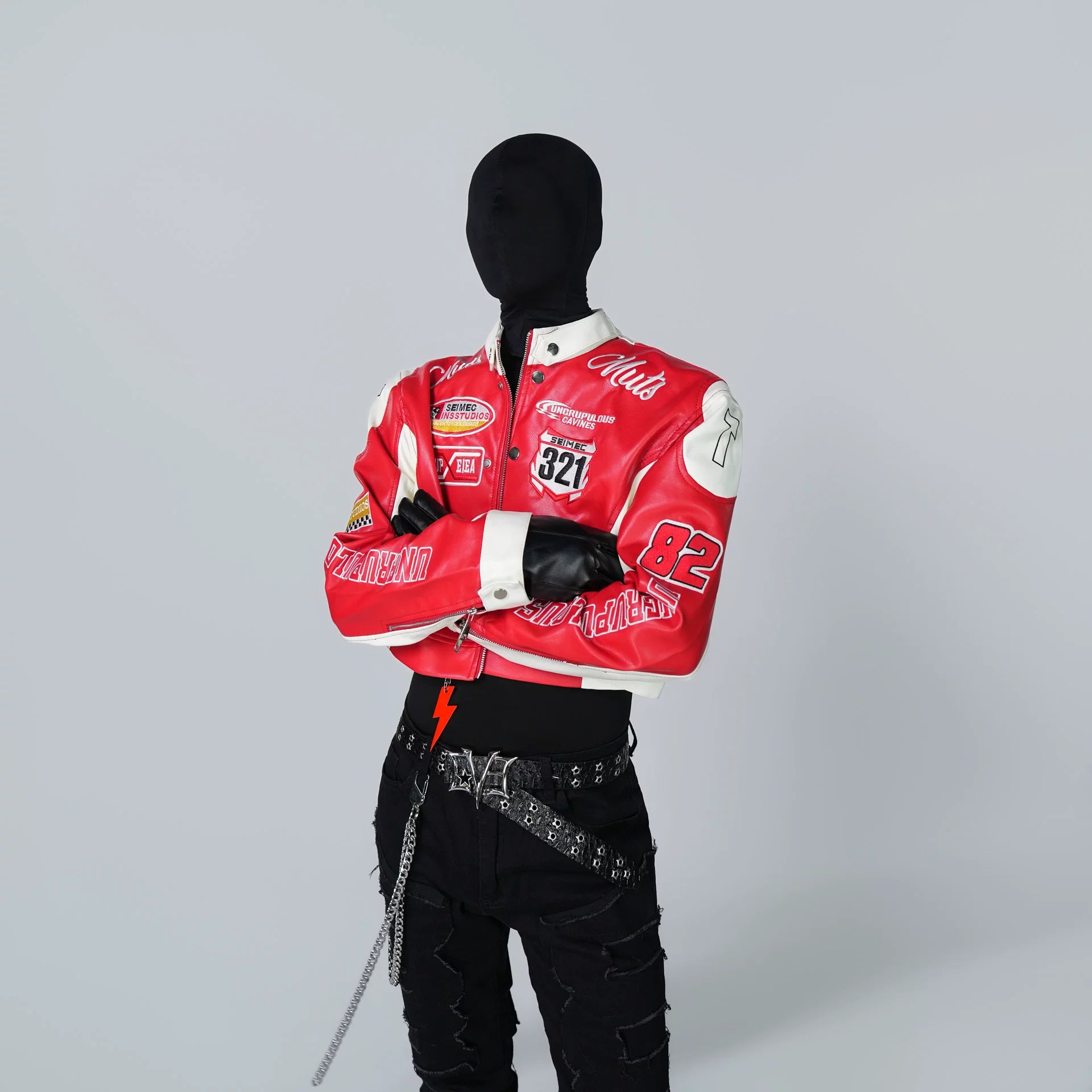 Scarlet Overdrive Cropped Racing Jacket