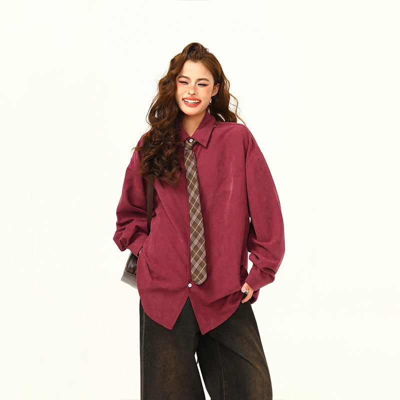 Oversized Shirt with Matching Tie