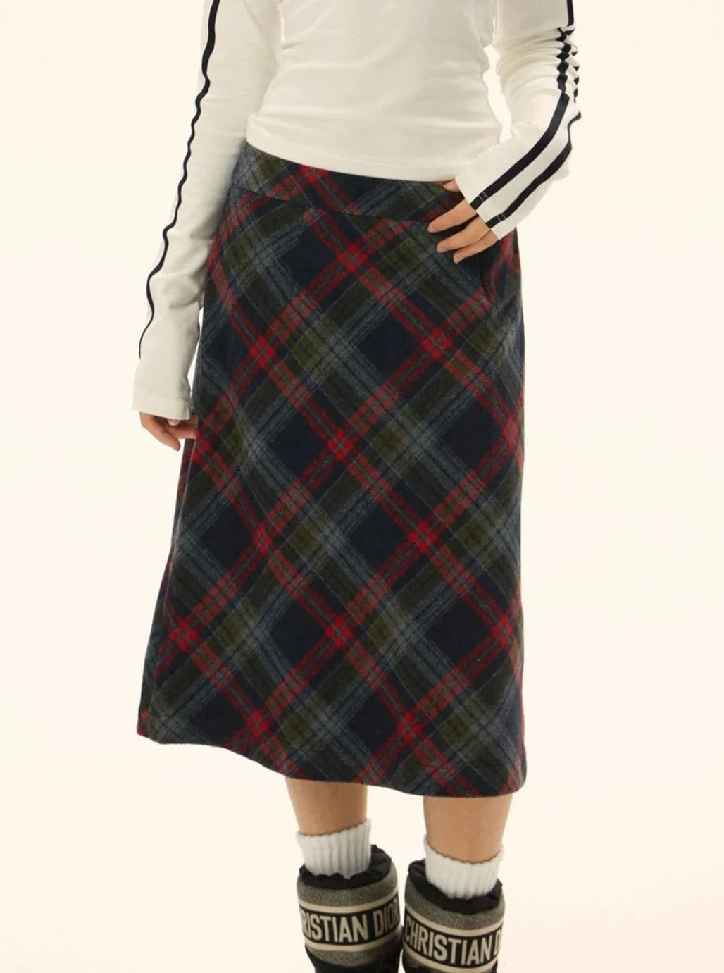 Classic Wool Check Mini Skirt - chiclara