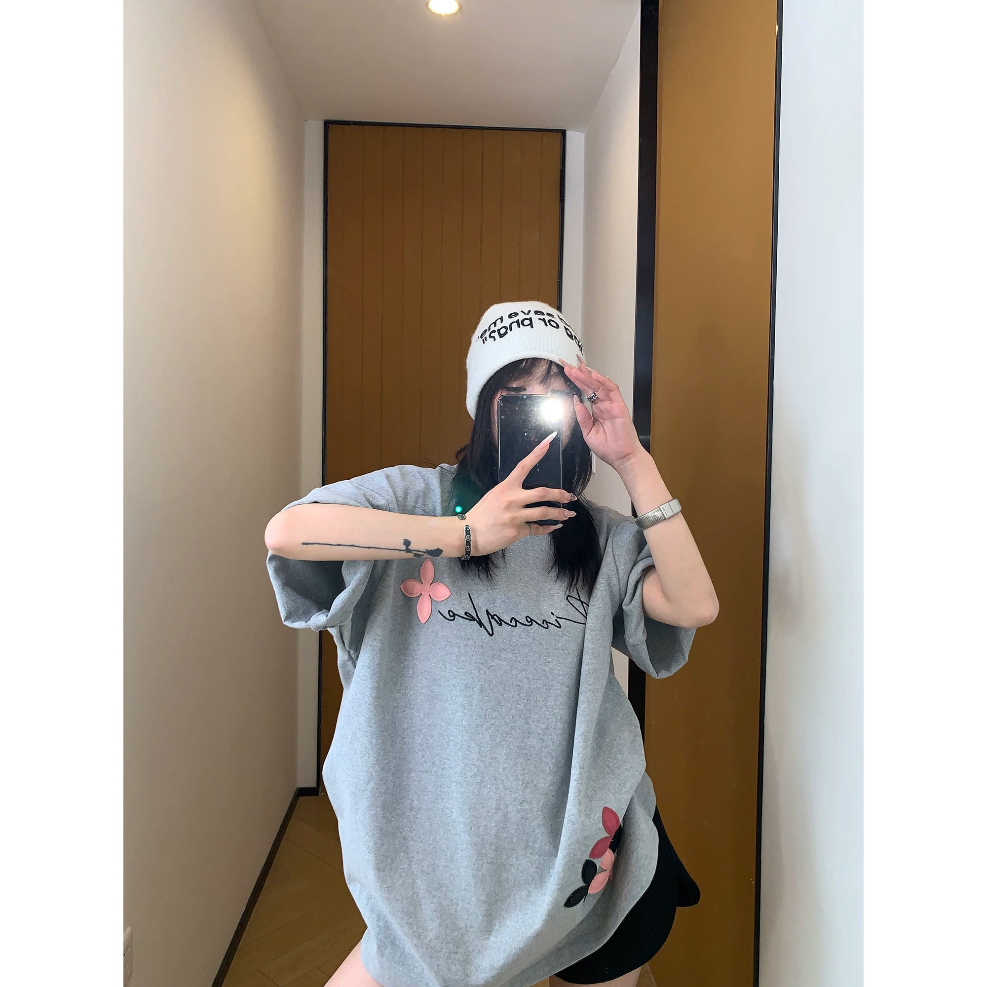 Blossom Script Oversize Tee
