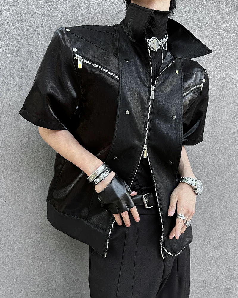 Midnight Vortex Moto Shirt