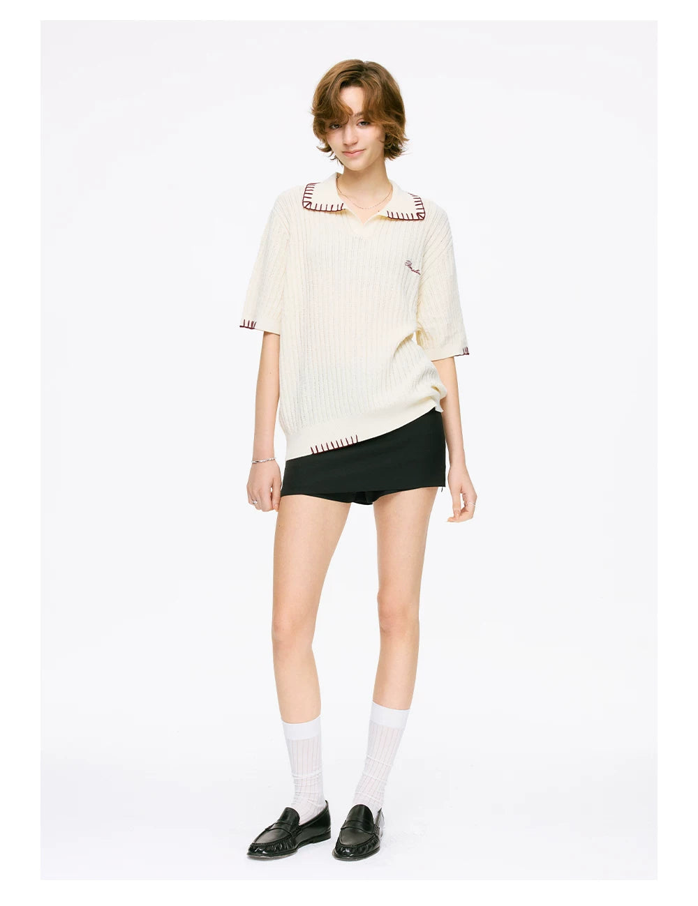 Heritage Whipstitch Ribbed Polo Knit
