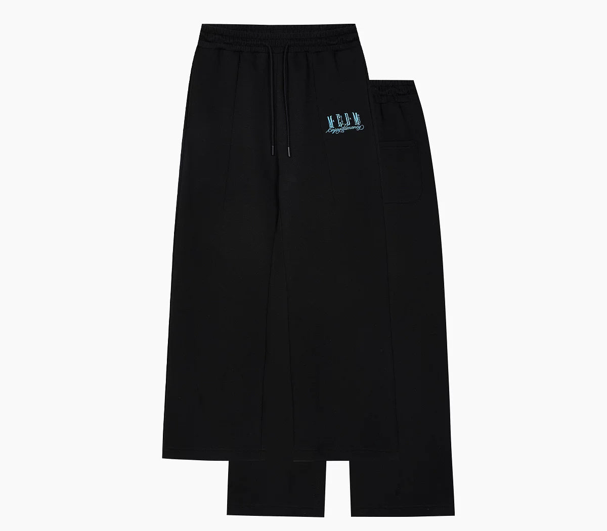 Logo Embroidered Wide-Leg Drawstring Sweatpants
