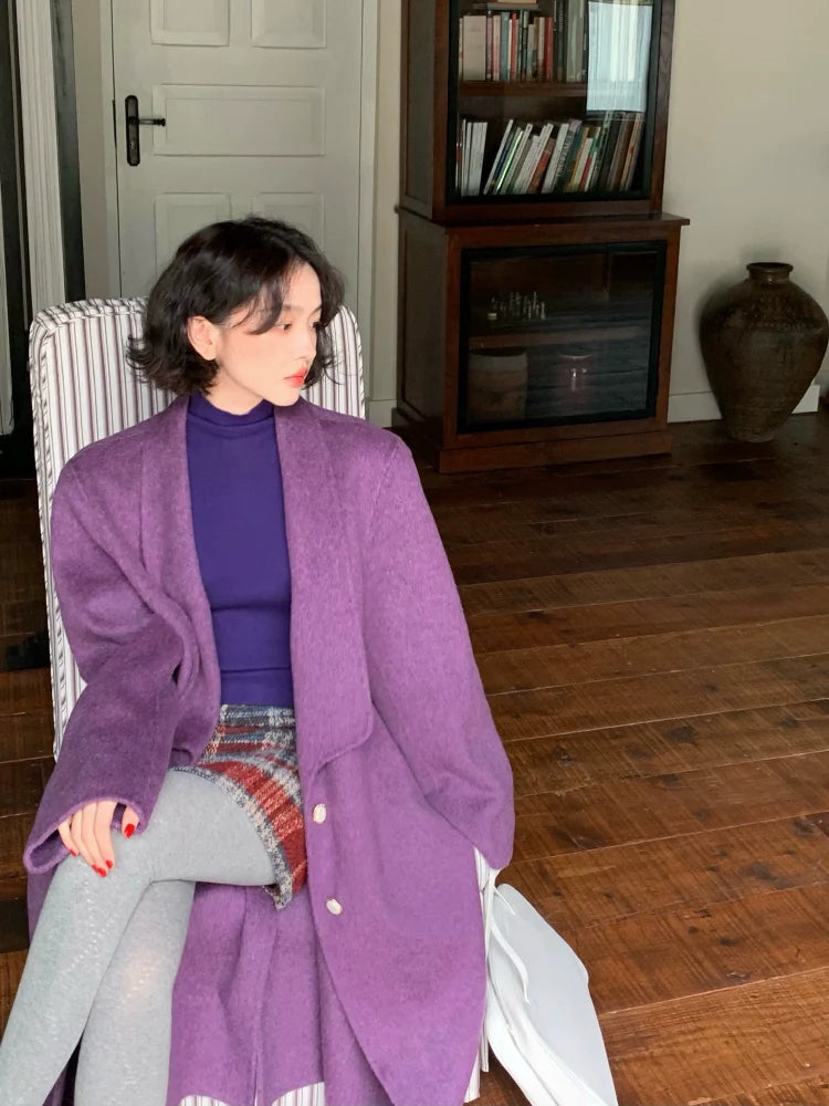 Single-Breasted Wool Coat