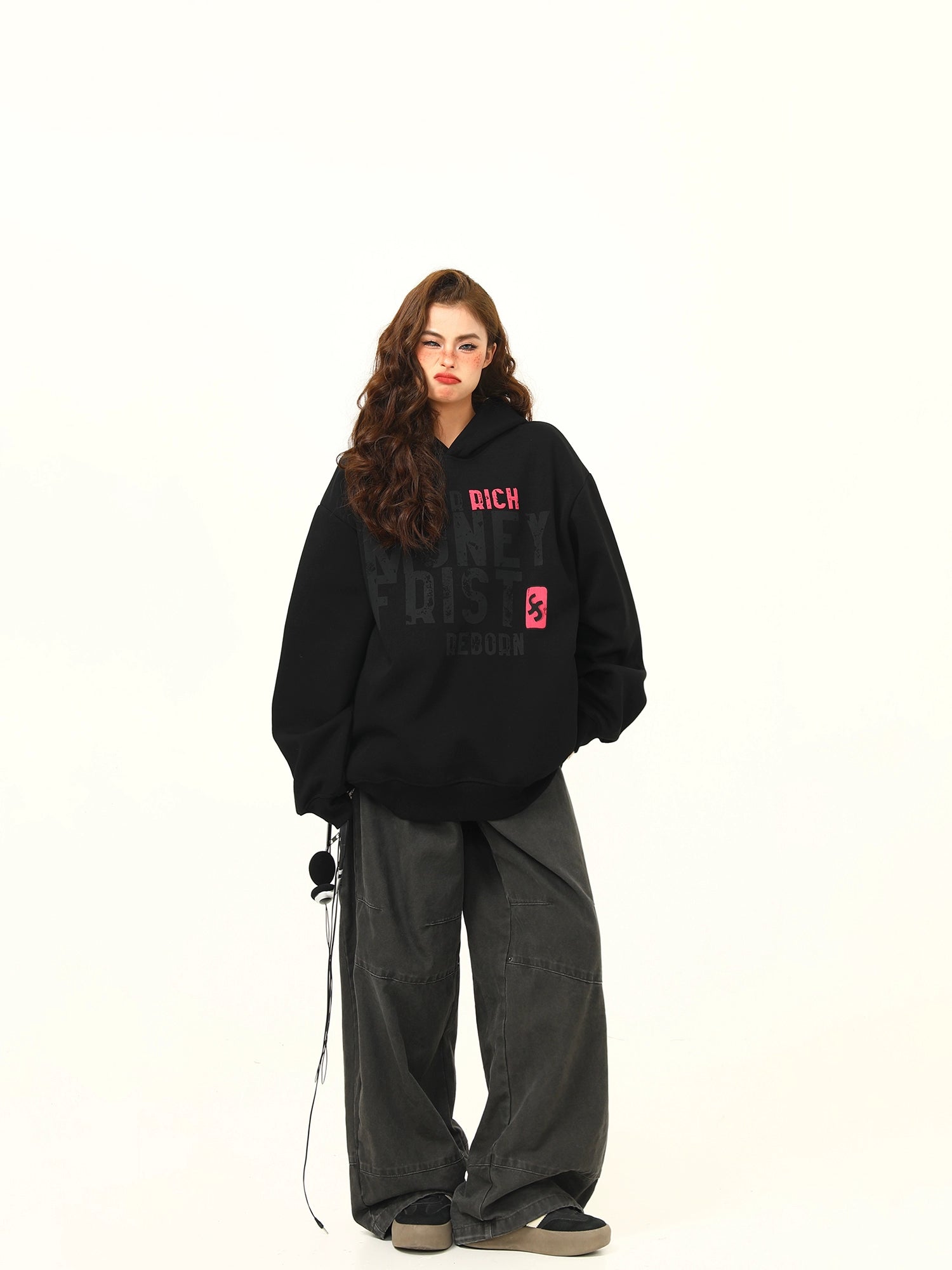 Money Frist Streetwear Black Hoodie