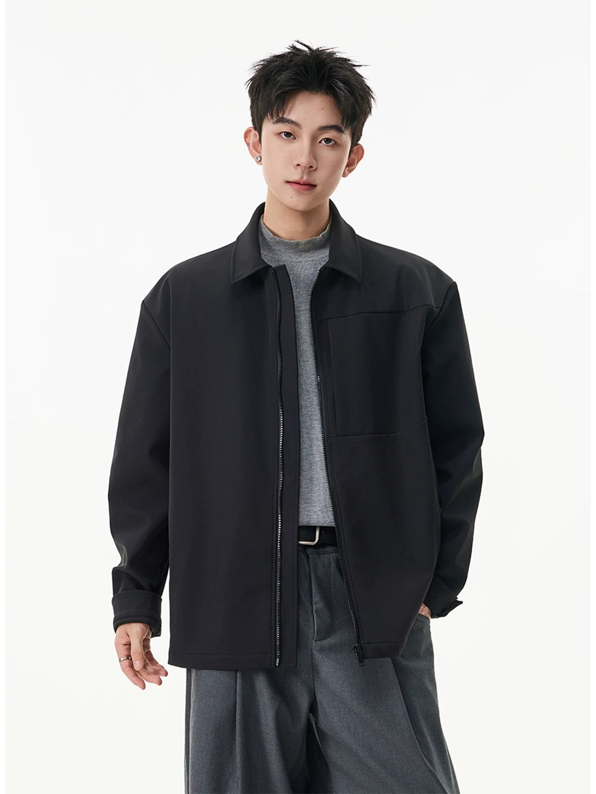 Field Minimal Zip Shirt Jacket