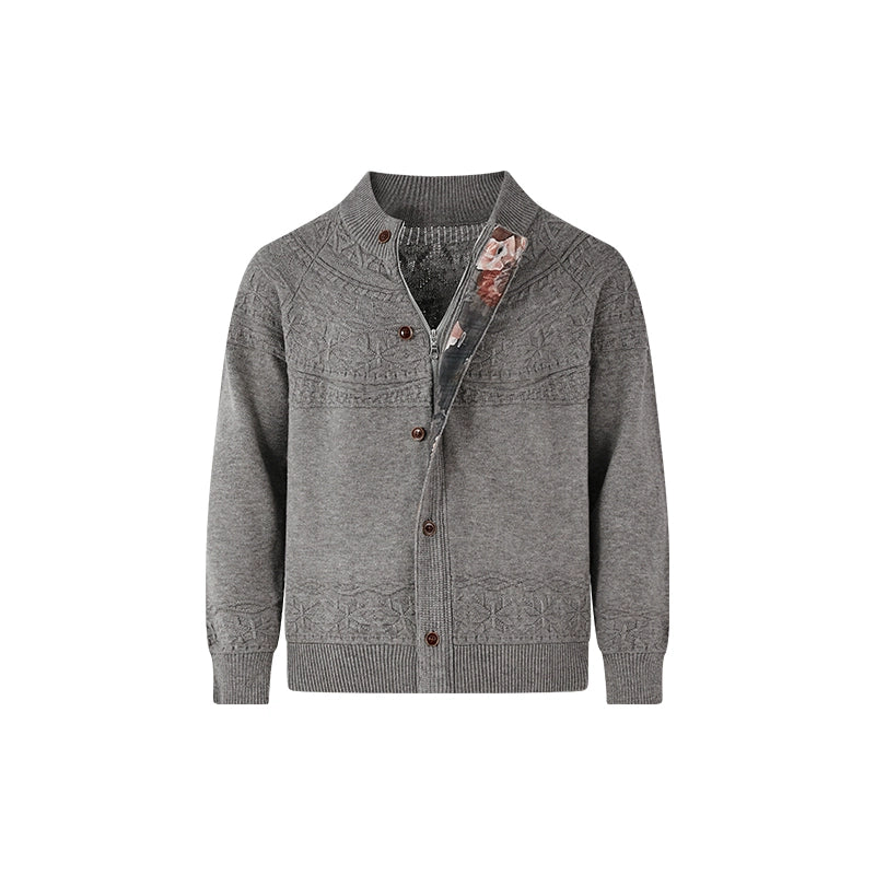 Jacquard Pattern Knit Cardigan