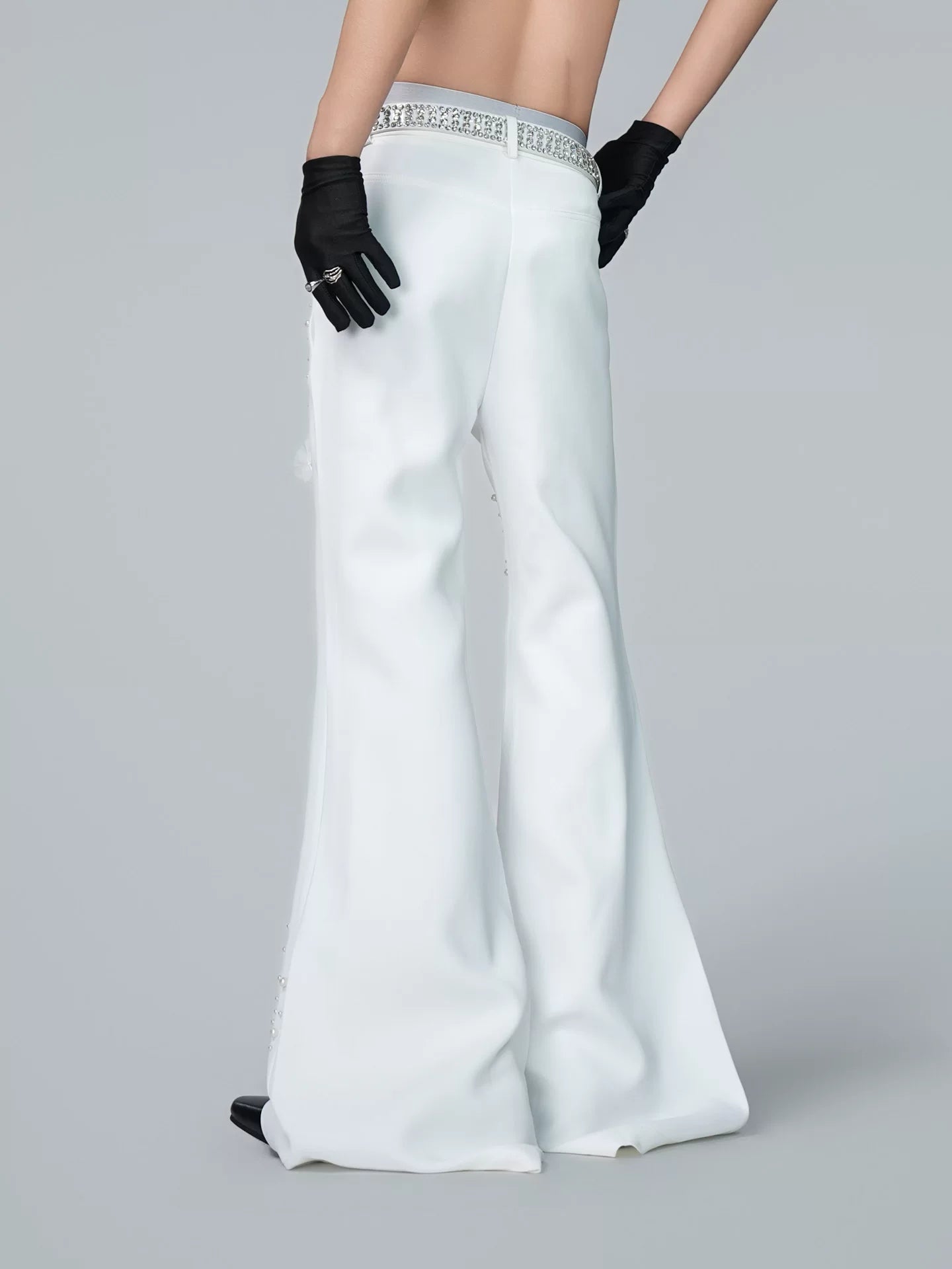 Blossom Halo Pearl-Flare Trousers