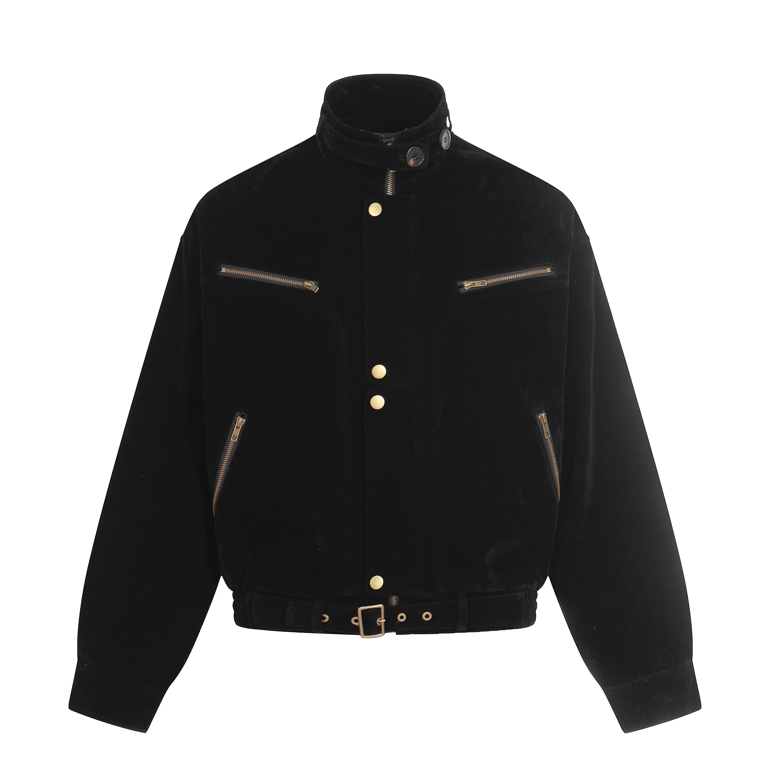 Midnight Garrison Velvet Utility Jacket
