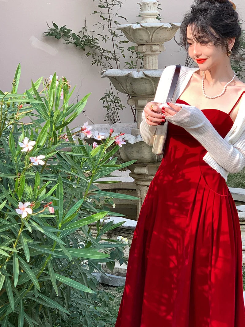 Red Sweetheart Maxi Dress