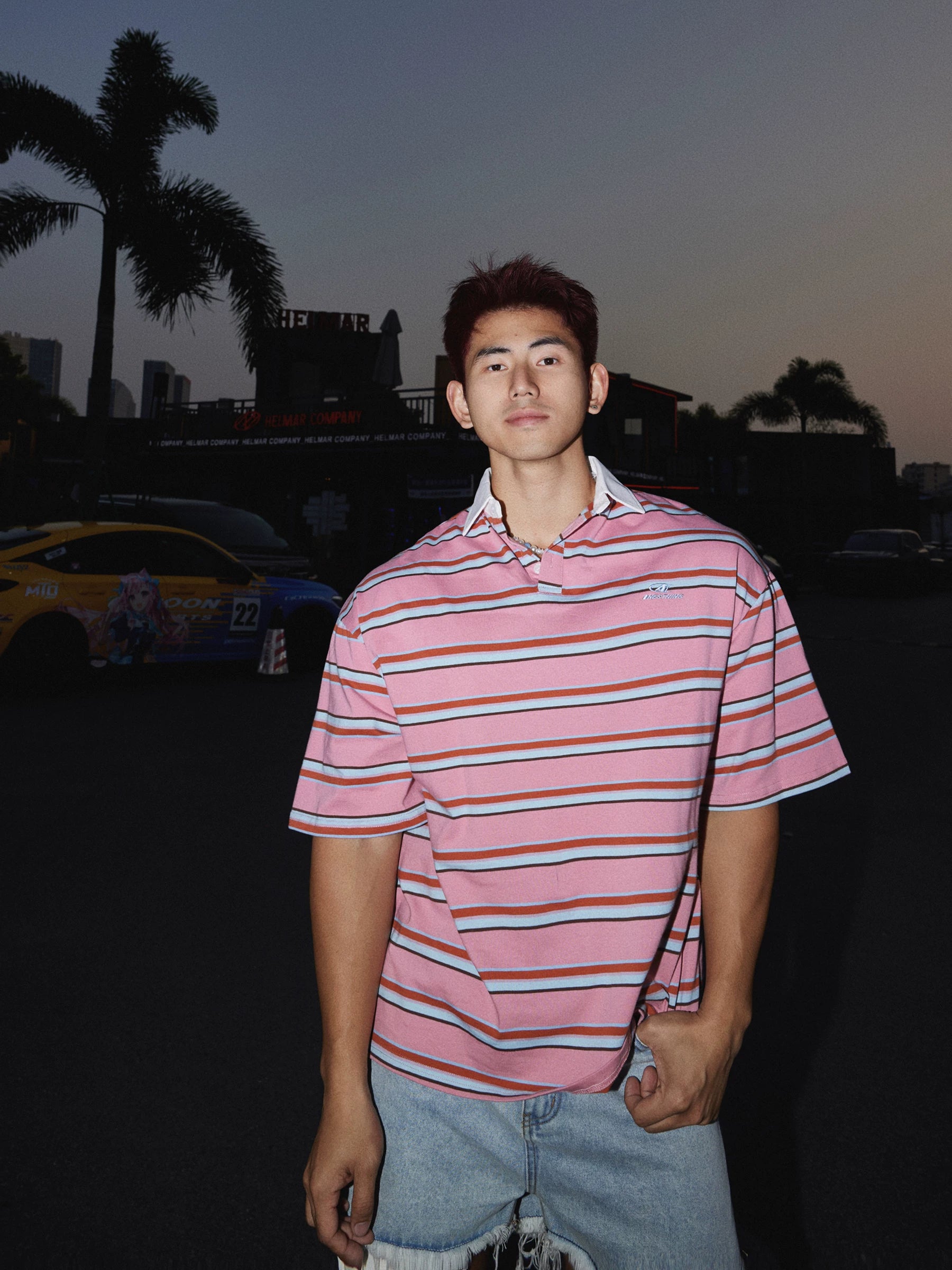 Sunset Boulevard Stripe Polo