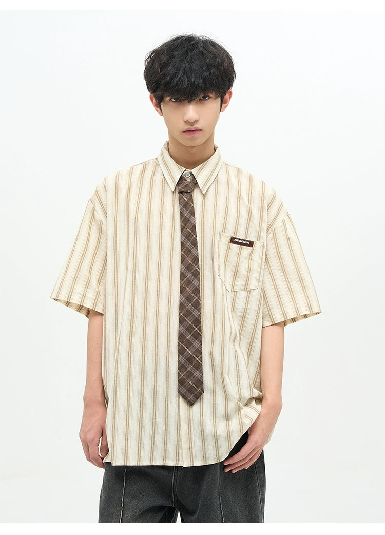 Classic Vertical Striped Oversized Shirt