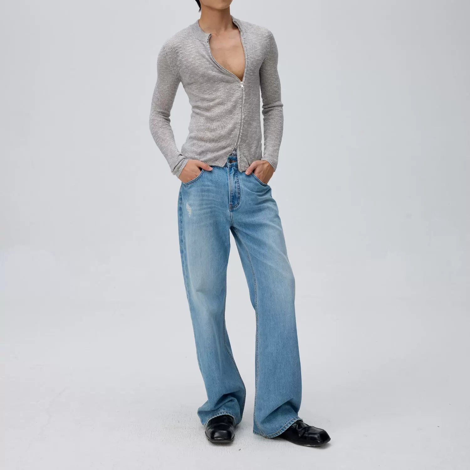 Sheen Second-Skin Zip Cardigan