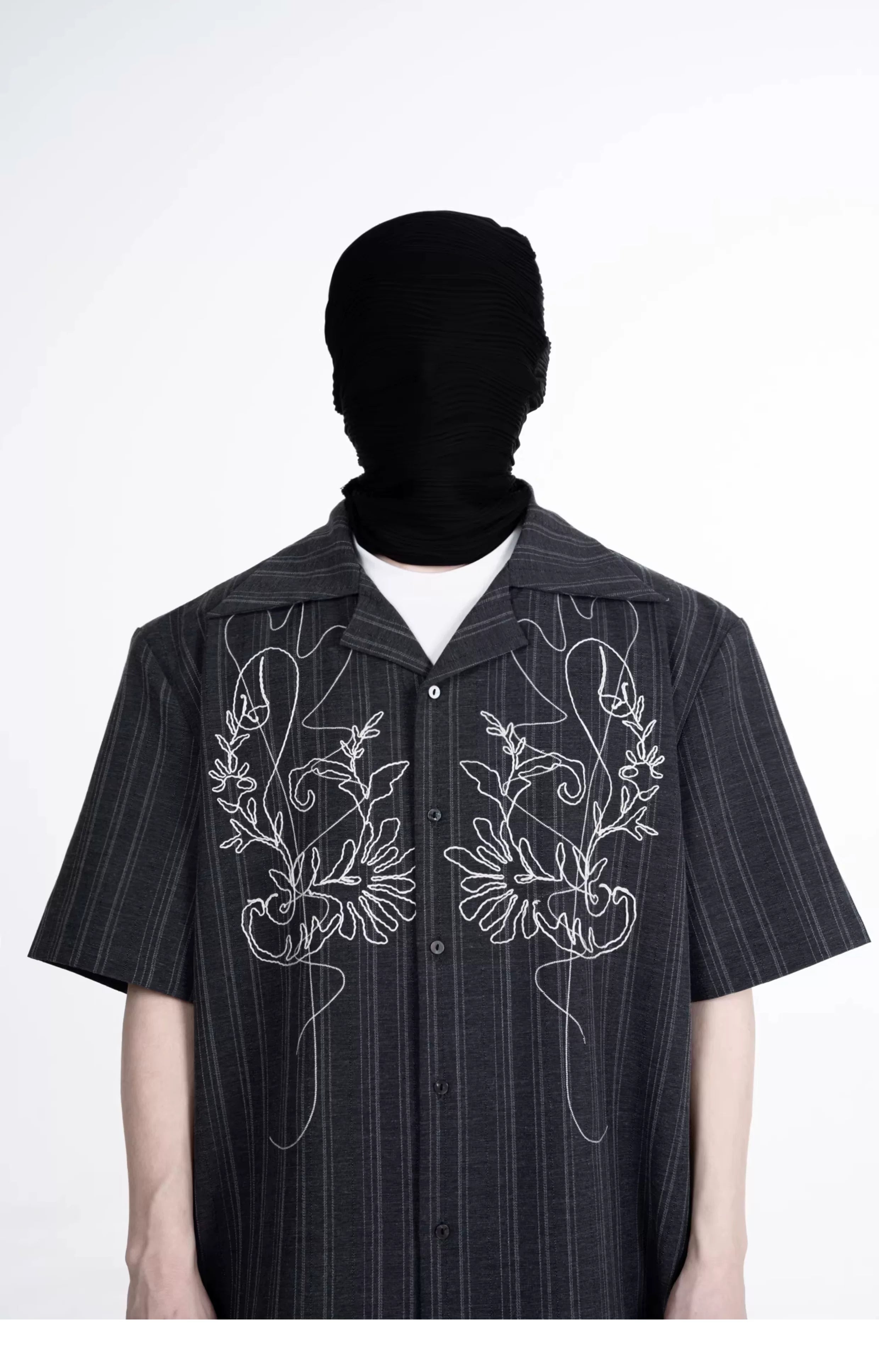 Charcoal Linework Crest Shirt