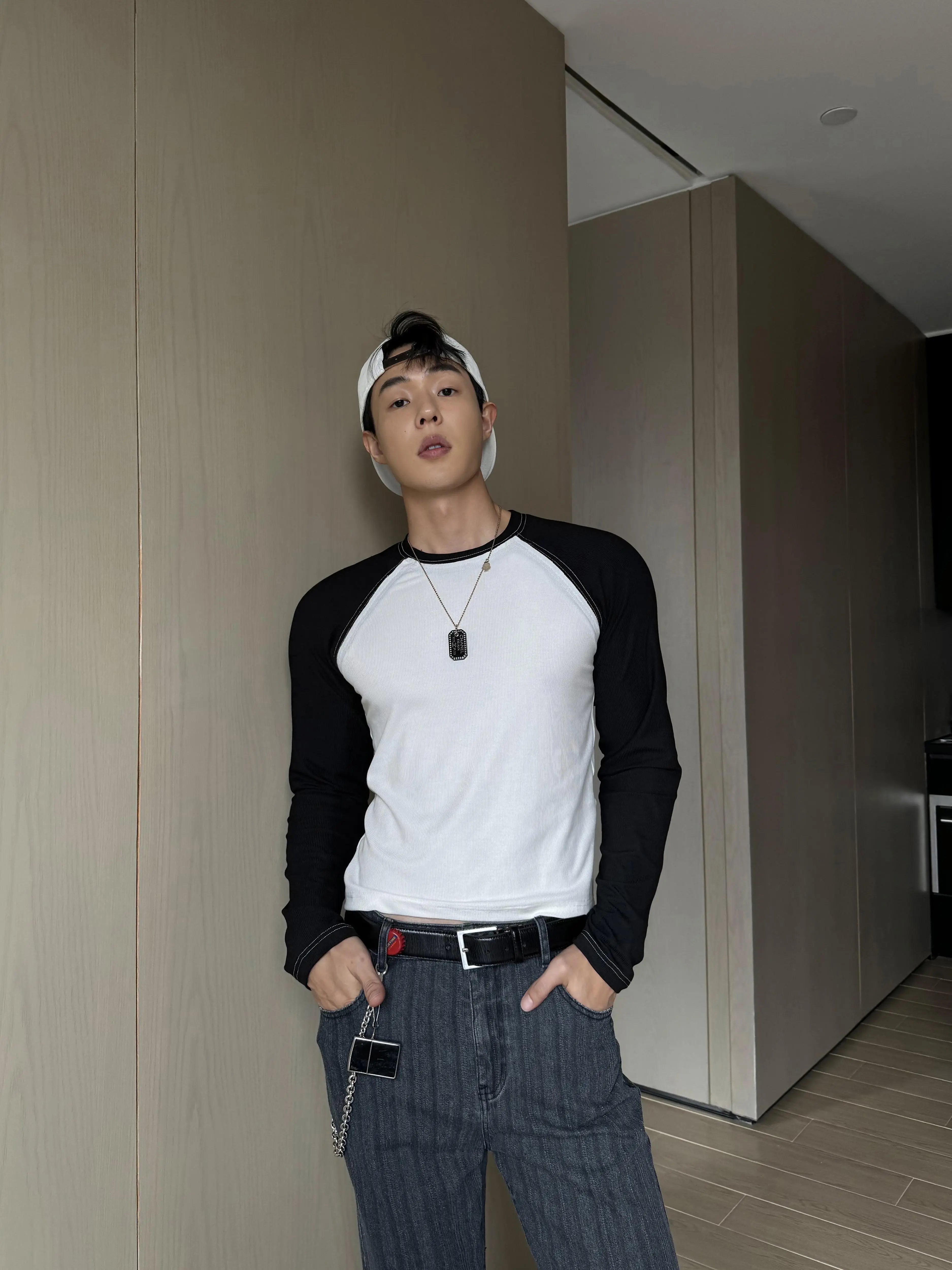 Two-Tone Baseball Raglan Long Sleeve Shirt