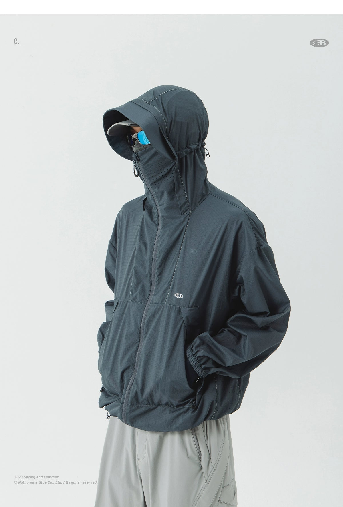 UV-Protective Hooded Windbreaker