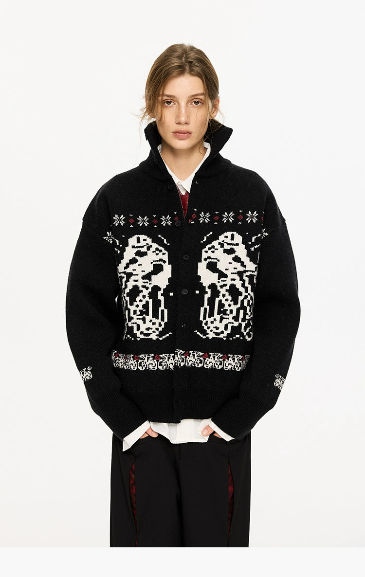 Arctic Fleece Animal Motif Button Cardigans and Sweaters