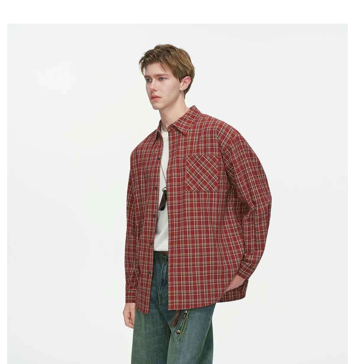 Rust & Coal Oversized Plaid Shirt