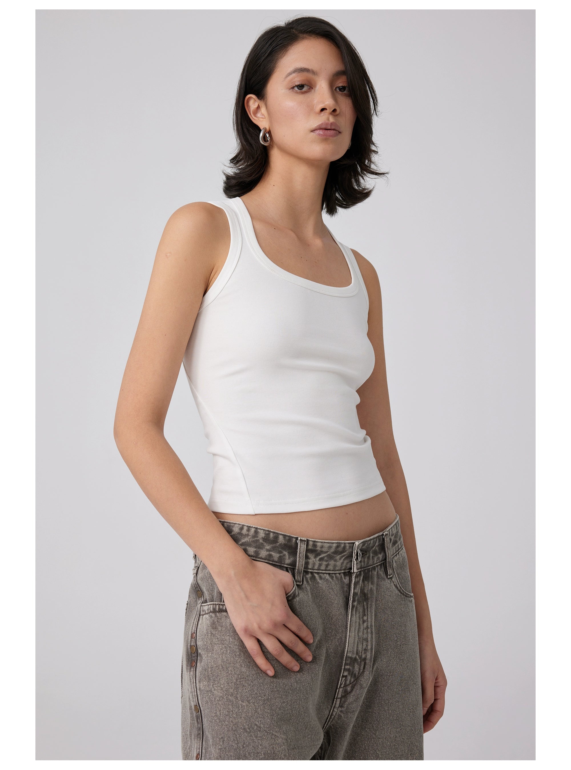 Essential Ribbed Racerback Tank Top