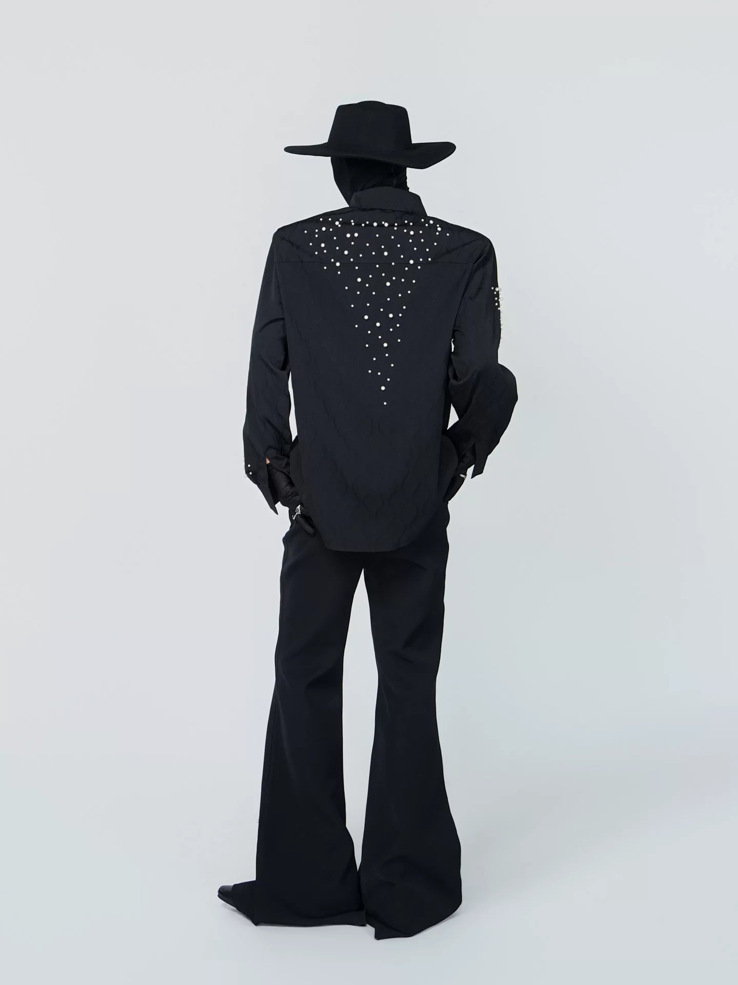Starlit Shrapnel Pearl-Stud Constellation Shirt