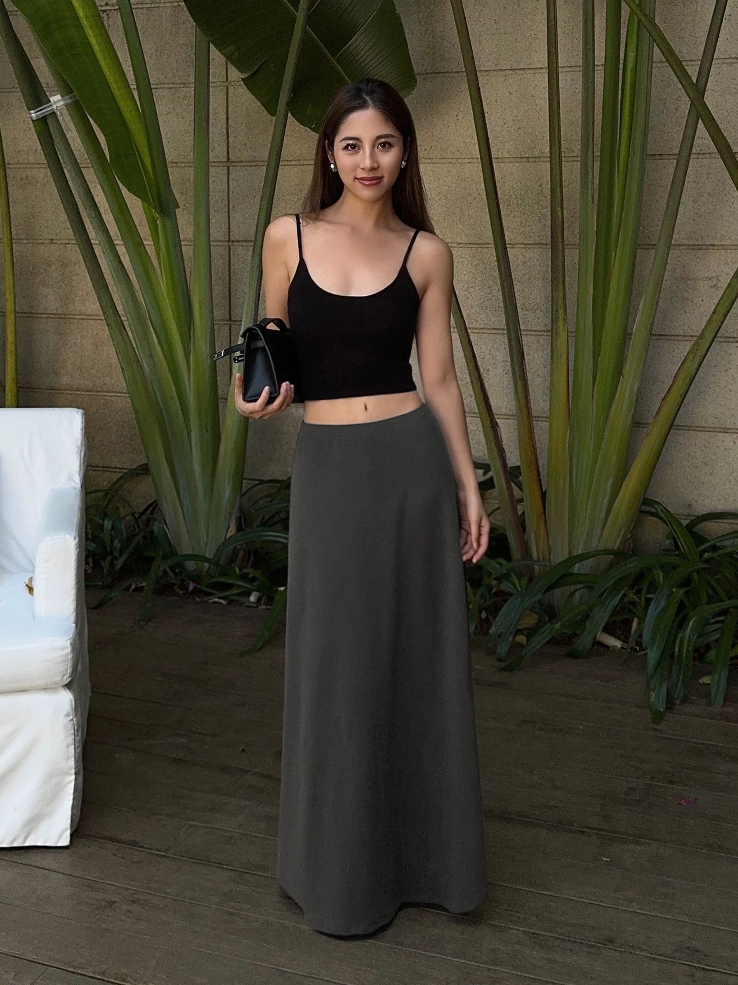 Midnight Ease Jersey Maxi Skirt