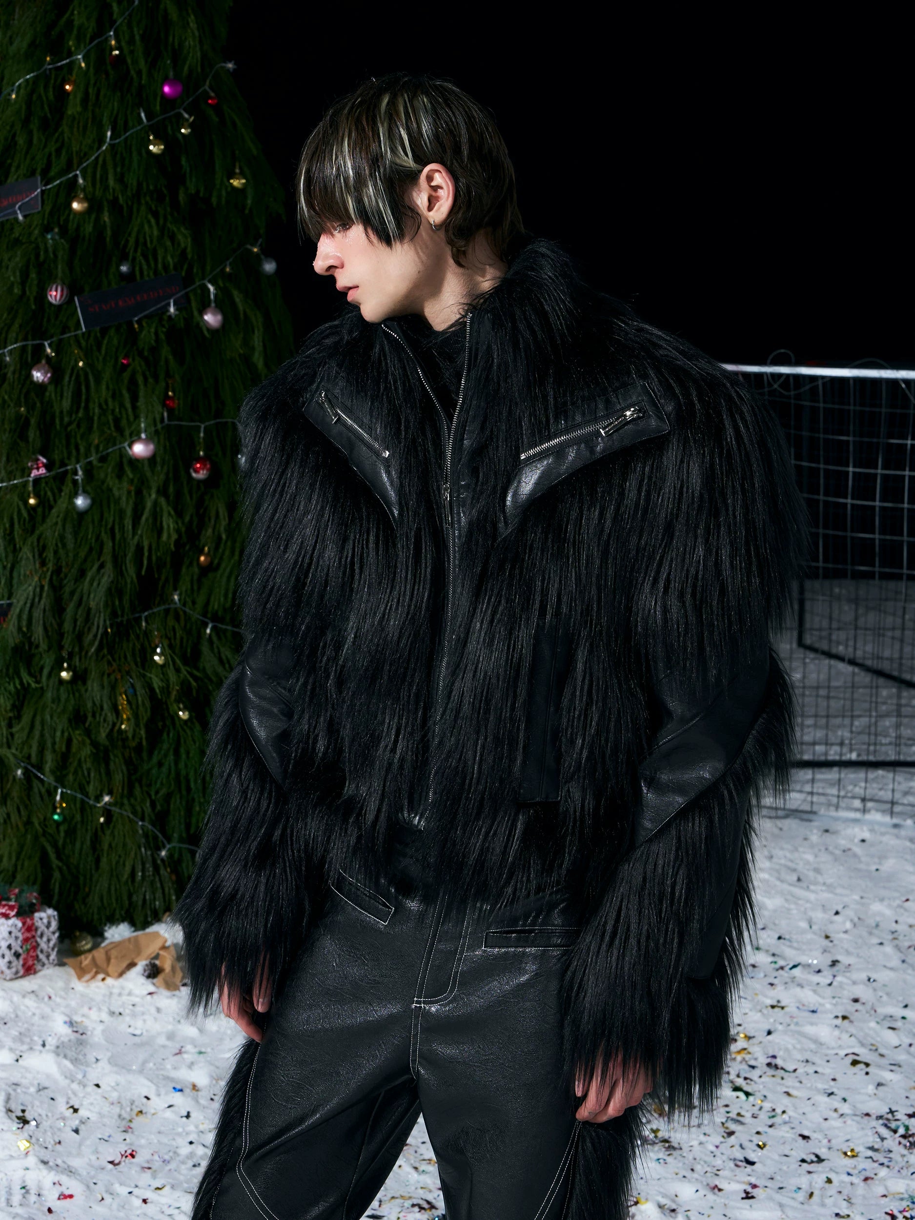 Beast Faux‑Fur Rider Jacket