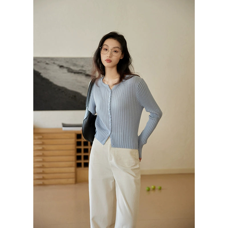 Ribbed Knit Cardigan