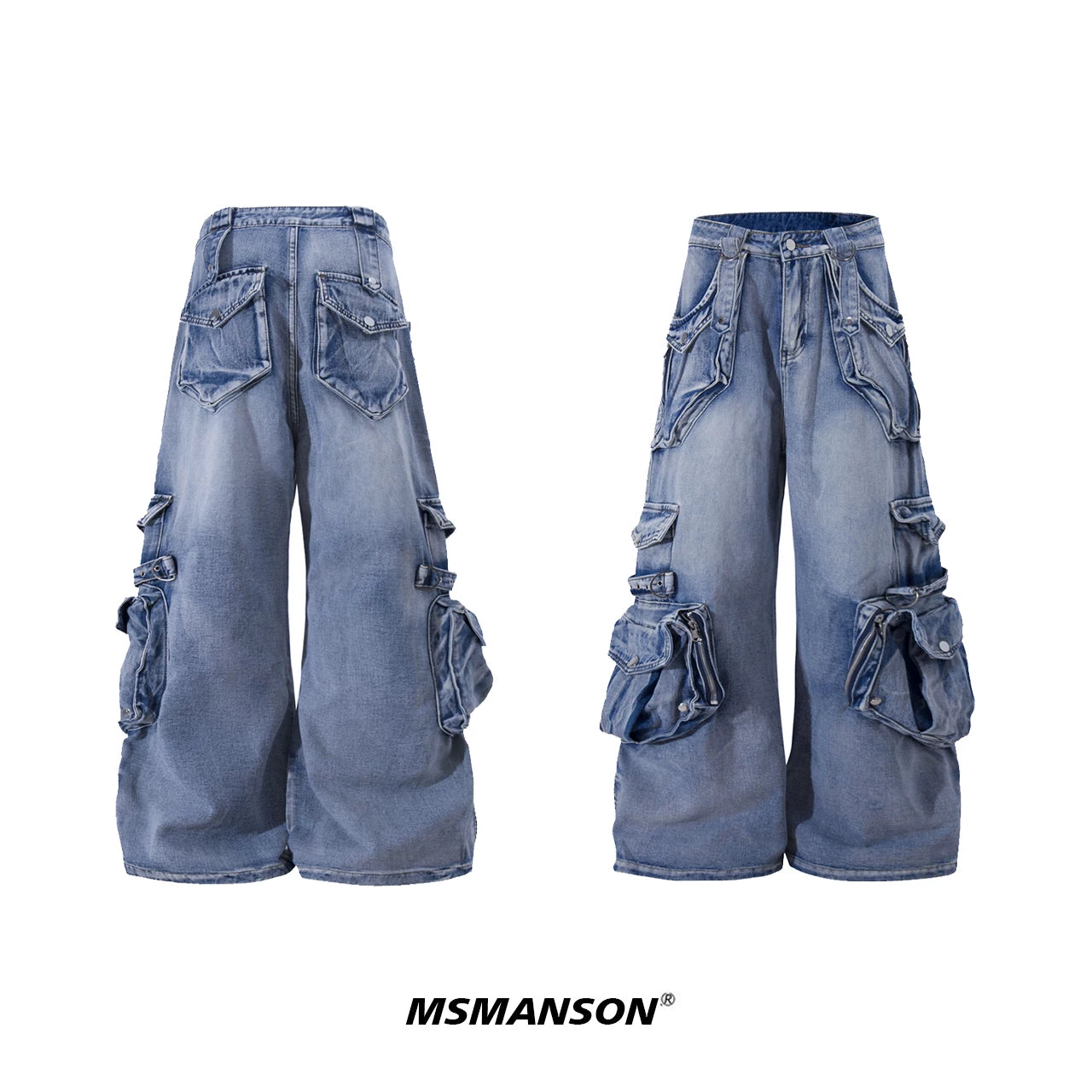 Titan Haul Multi-Pocket Wide-Leg Jeans