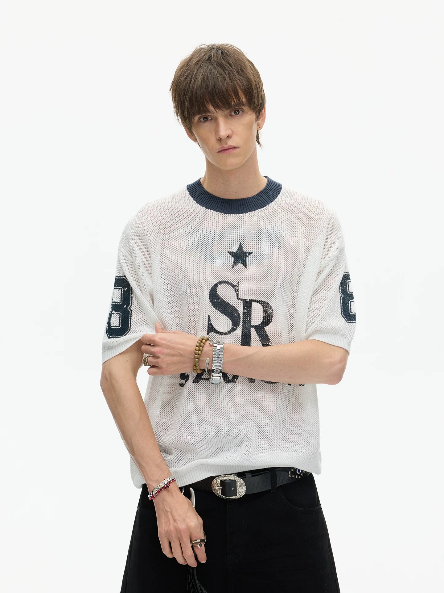 Star Savior Mesh Varsity Tee