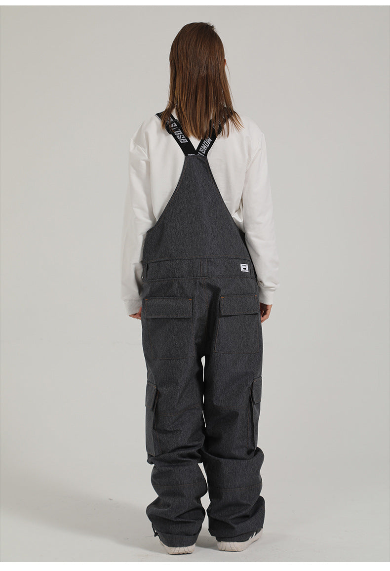 Contrast Crest Bib Snow Pants