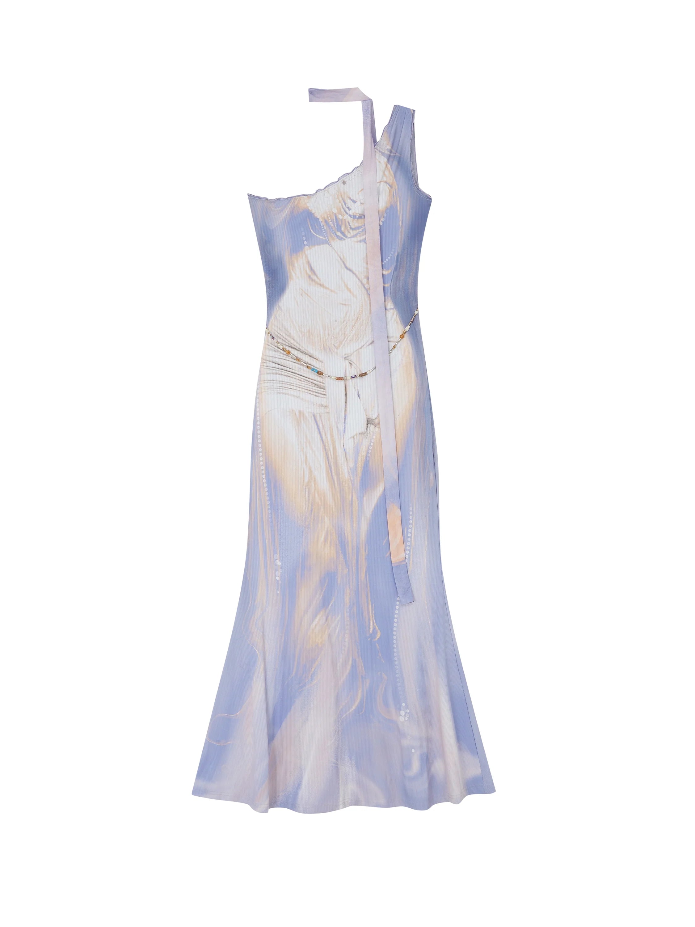 Ethereal Watercolor Two-Piece Gown Set