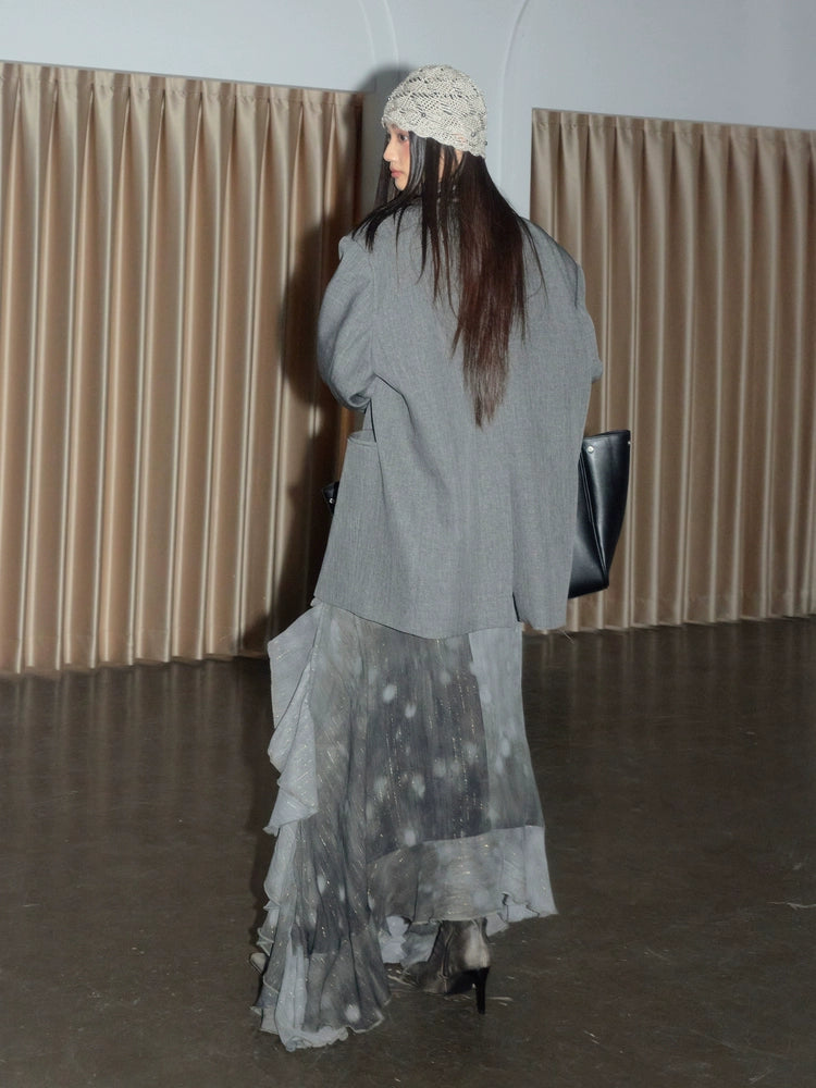 Moss Cascade Ruffle Skirt