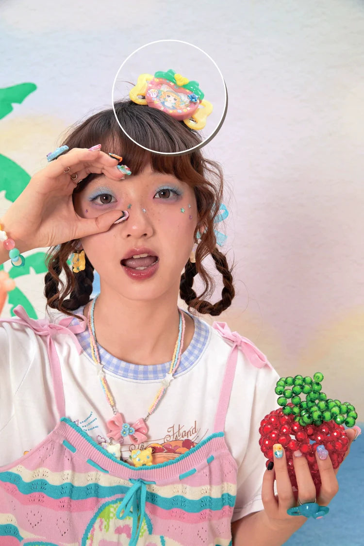 Sweet Mermaid Princess Candy Hair Clip Necklace
