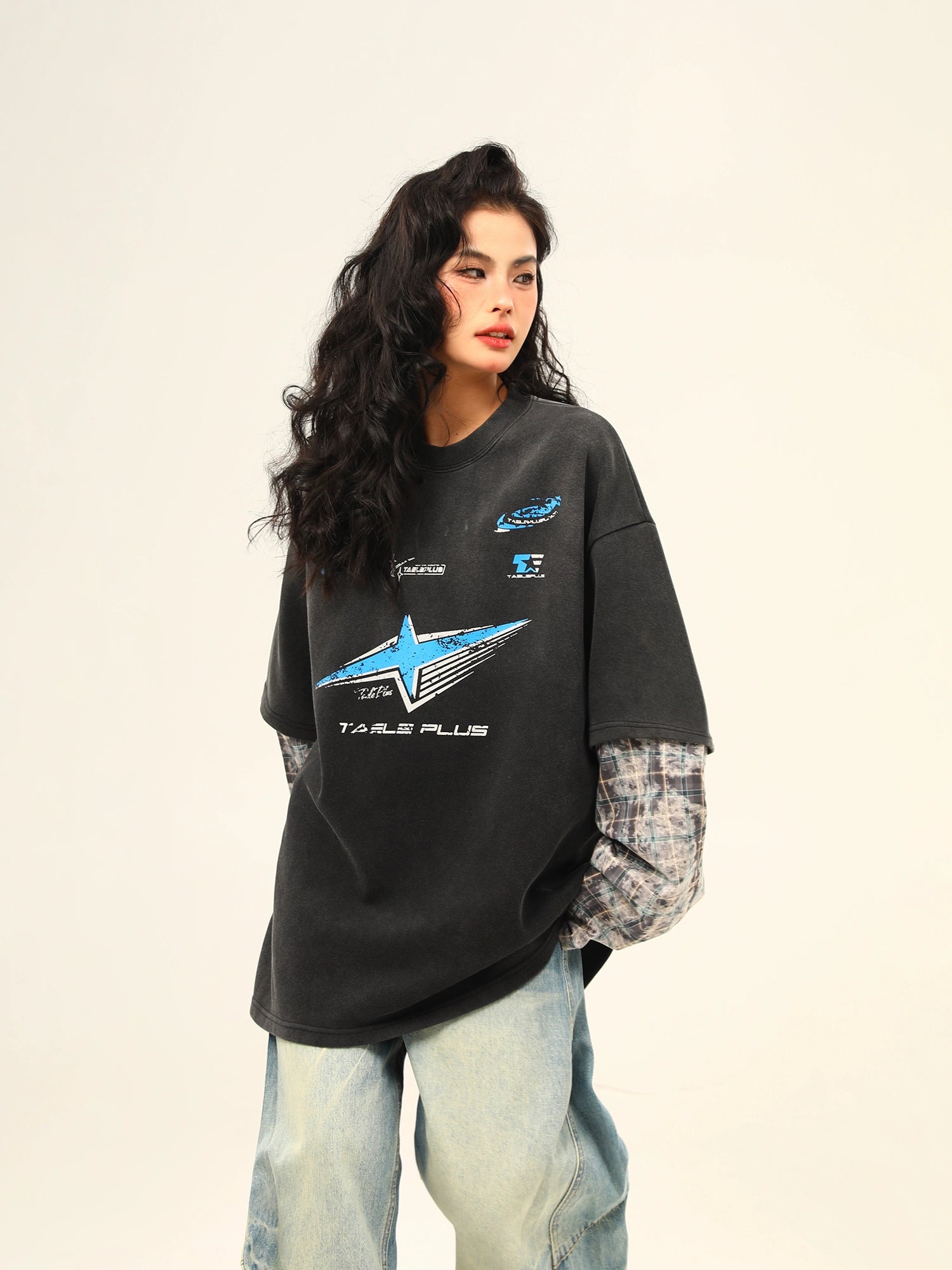 Retro Street Graphic Layered Tee