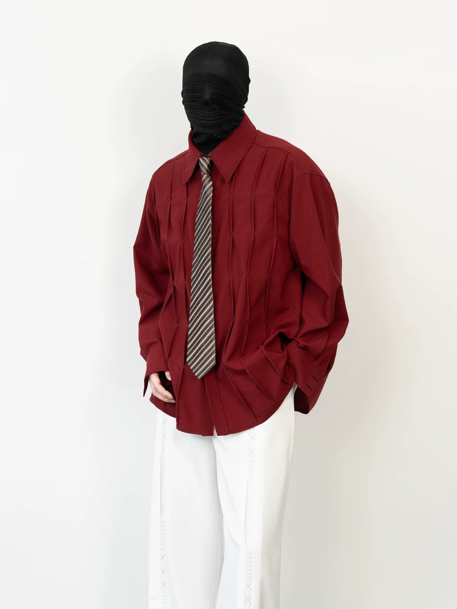 Crimson Fold Prism Shirt