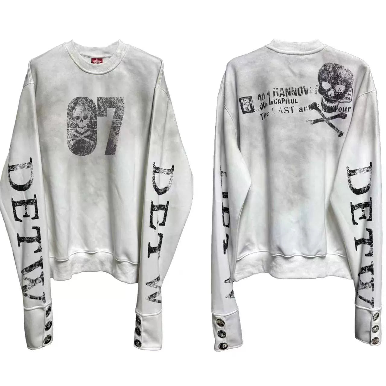 Bonewhite 07 Skull Broadcast Crewneck