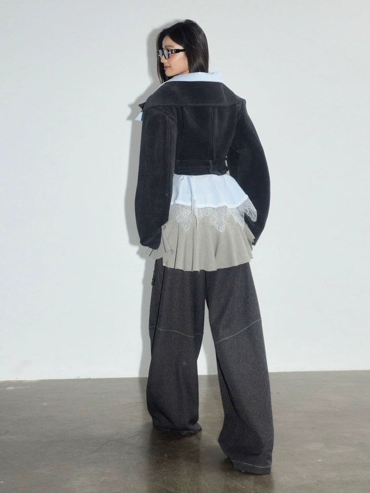 Midnight Lace Asymmetric Hybrid Blazer