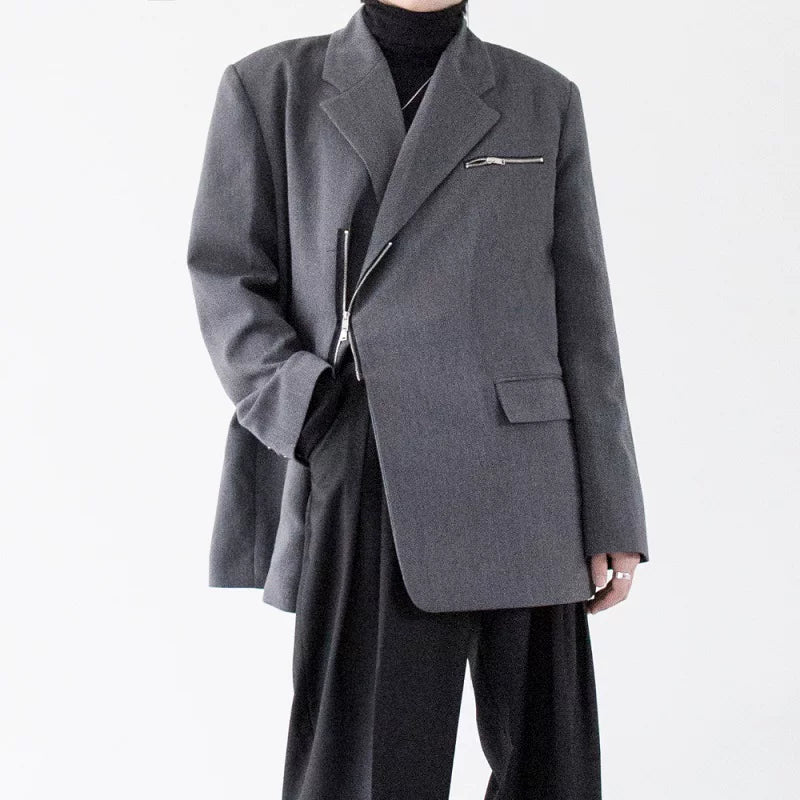 Slate Axis Zip Blazer