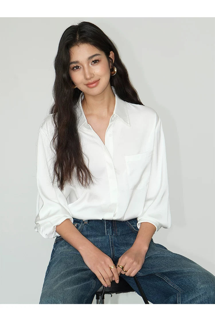 Silkline Classic Draped Pocket Shirts