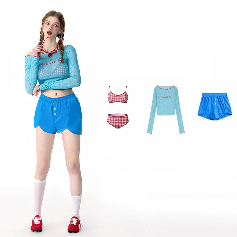 Aqua Pop Layered Bikini Set