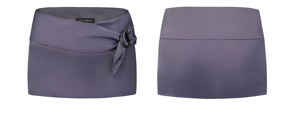 Vesper Buckle Wrap Mini Skirt