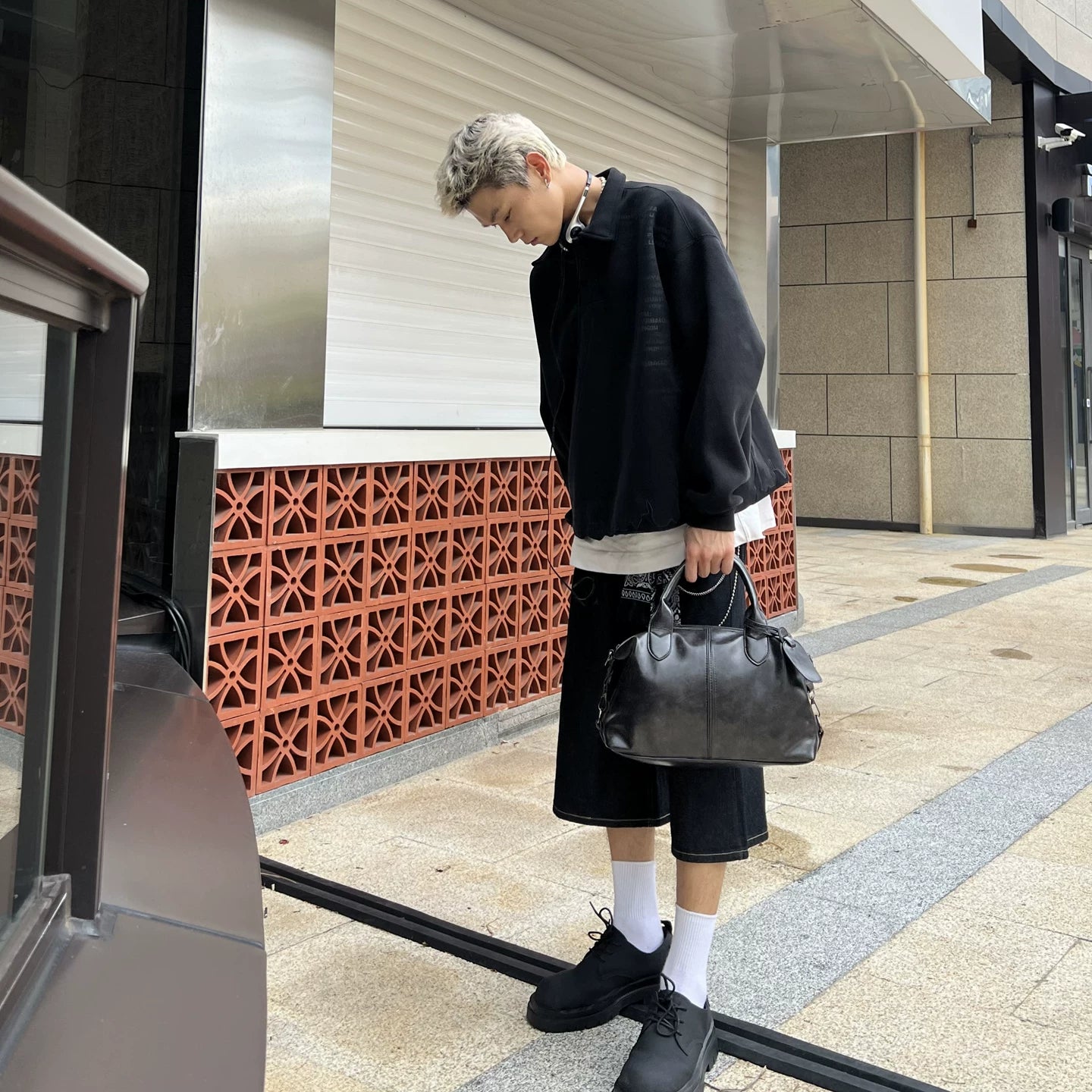 Midnight Transit Leather Weekender