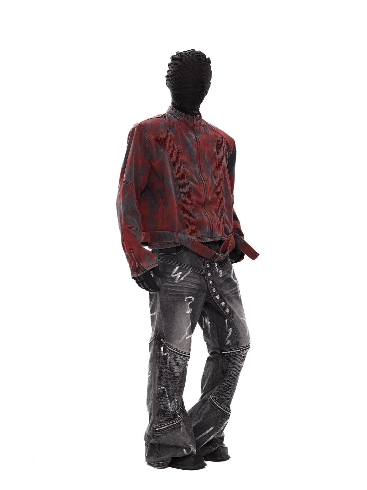 Inferno Drift Ruched Denim Jacket