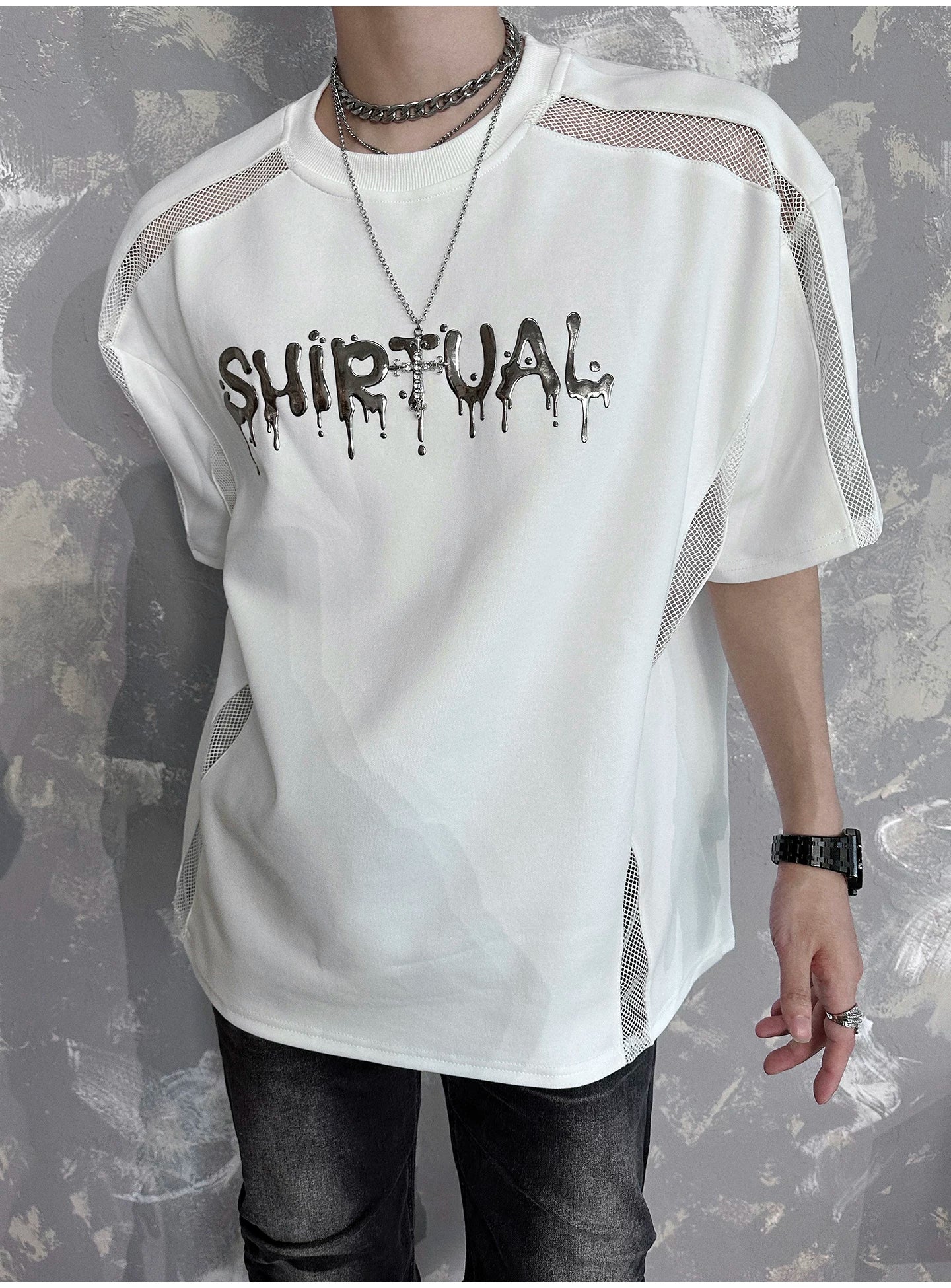 Chrome Spirit Mesh Ritual Tee