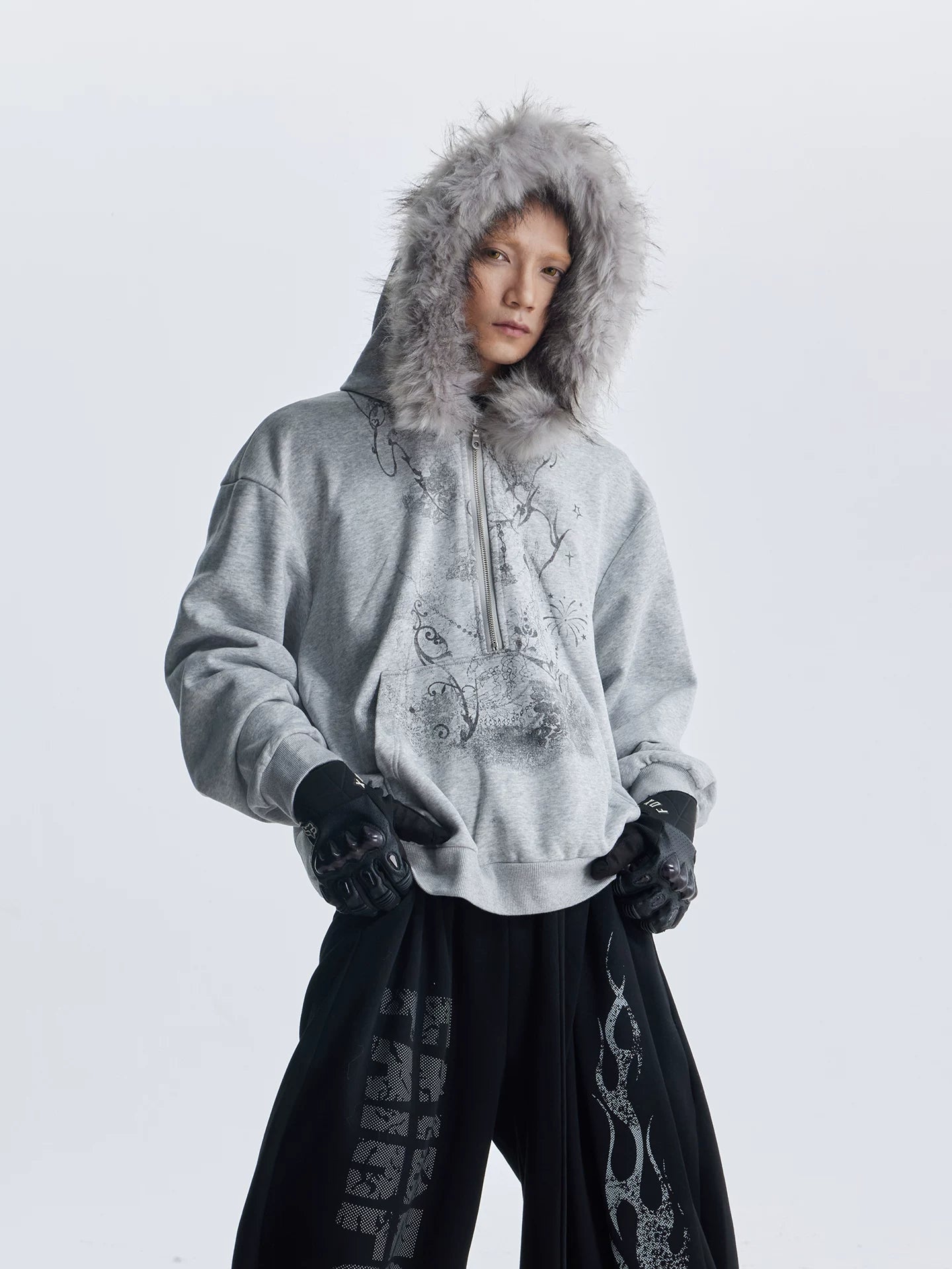 Frostgrave Dreamscape Fur‑Trim Hoodie