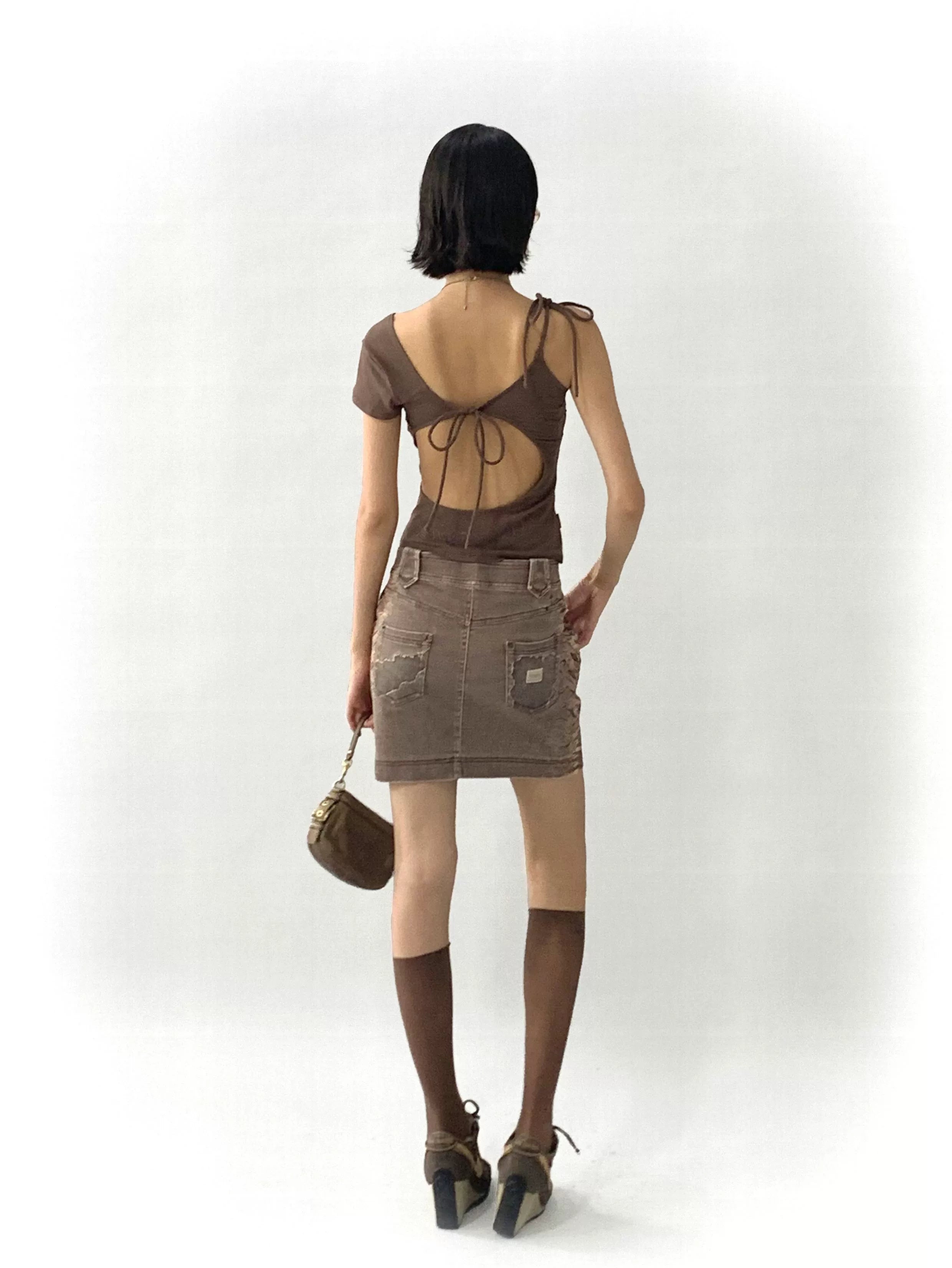 Ember Bloom Sheer Scarf Blouse