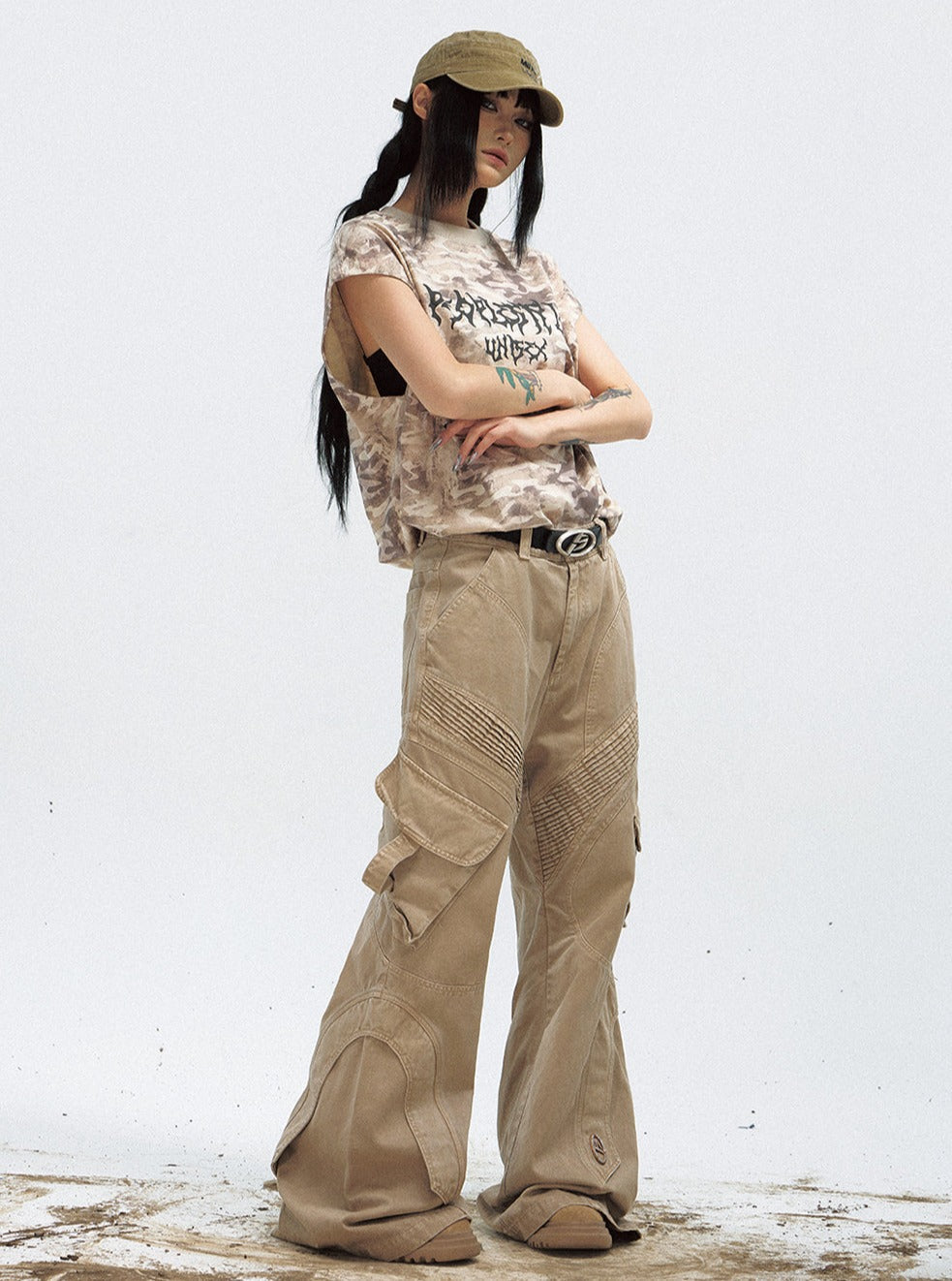 Men's Punk Letter Wash Vest Top